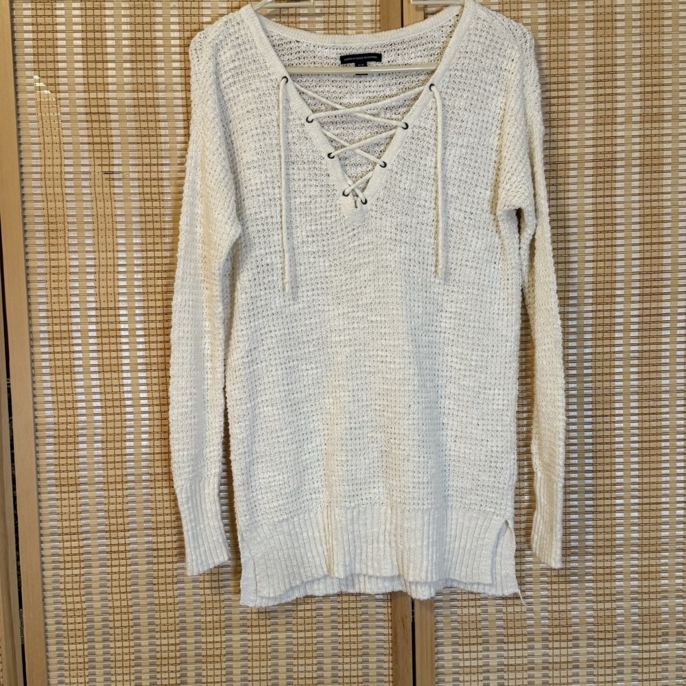 American Eagle Women's M Sweater Loose Knit Boho Cottagecore Minimalist Boho